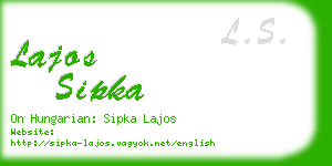 lajos sipka business card